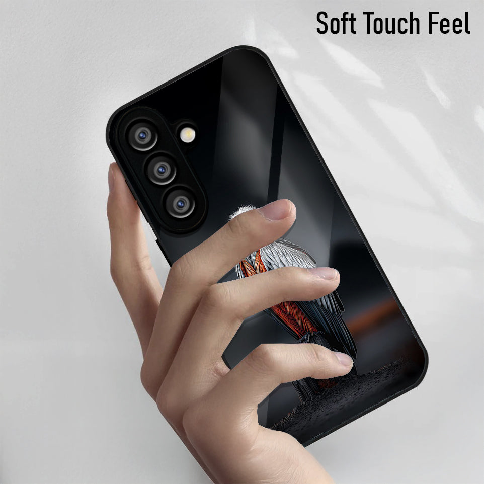 Samsung Galaxy A56 Premium Acrylic Shockproof Glass Back Case (Wild Grace)