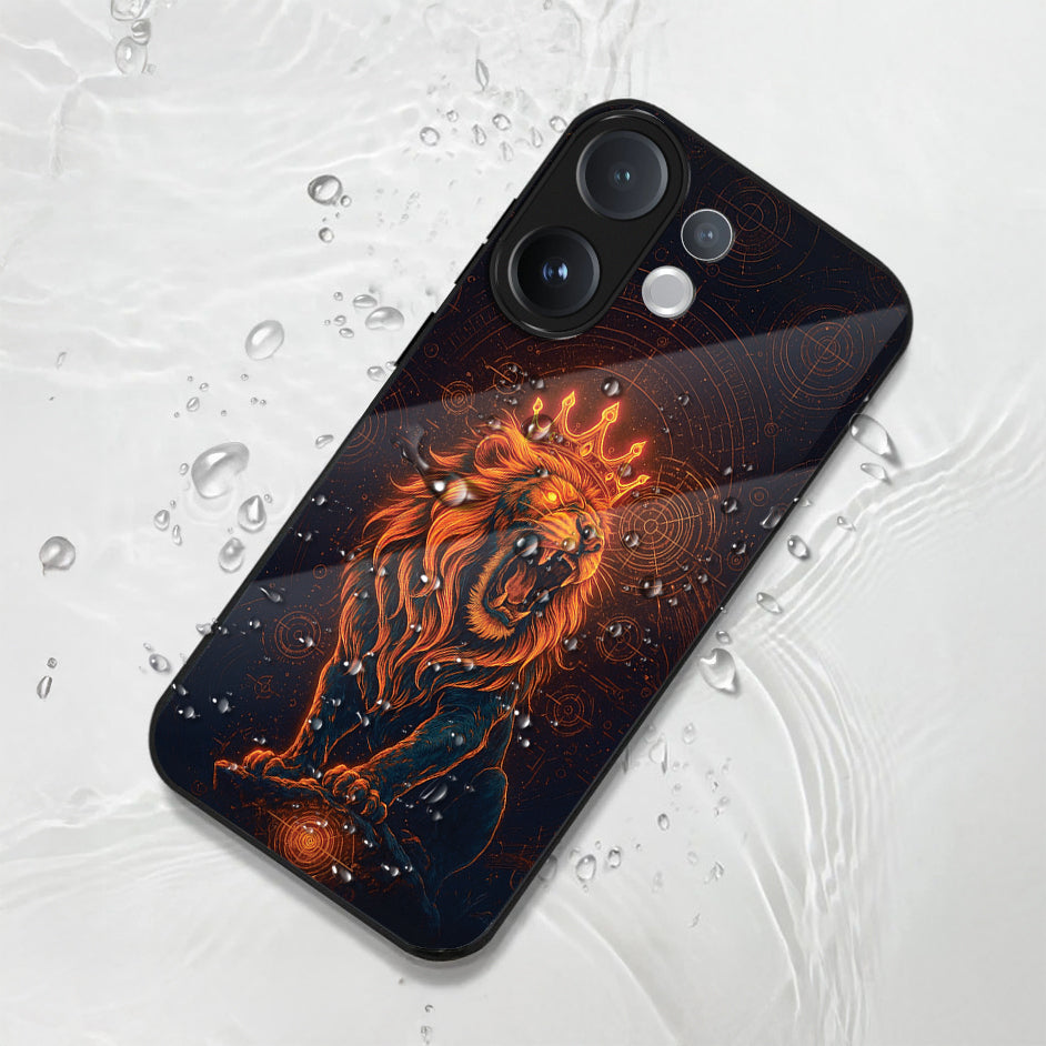 Vivo V60 5G Premium Acrylic Shockproof Glass Back Case (King of Cosmos)