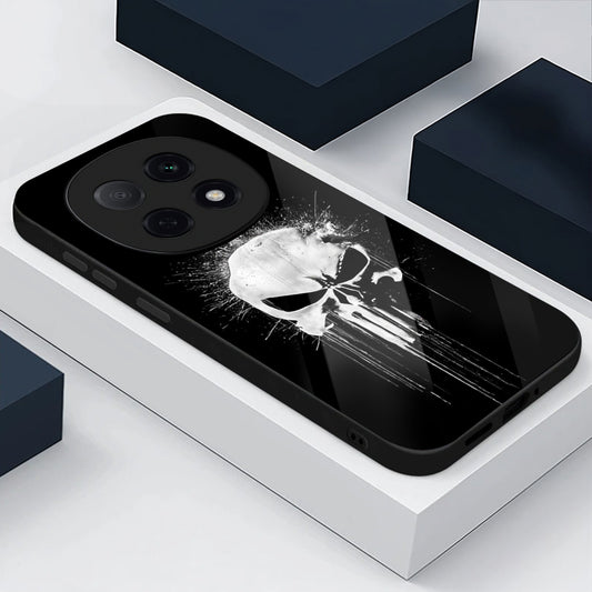 OPPO F29 Pro 5G Premium Acrylic Shockproof Glass Back Case (Punisher Skull)