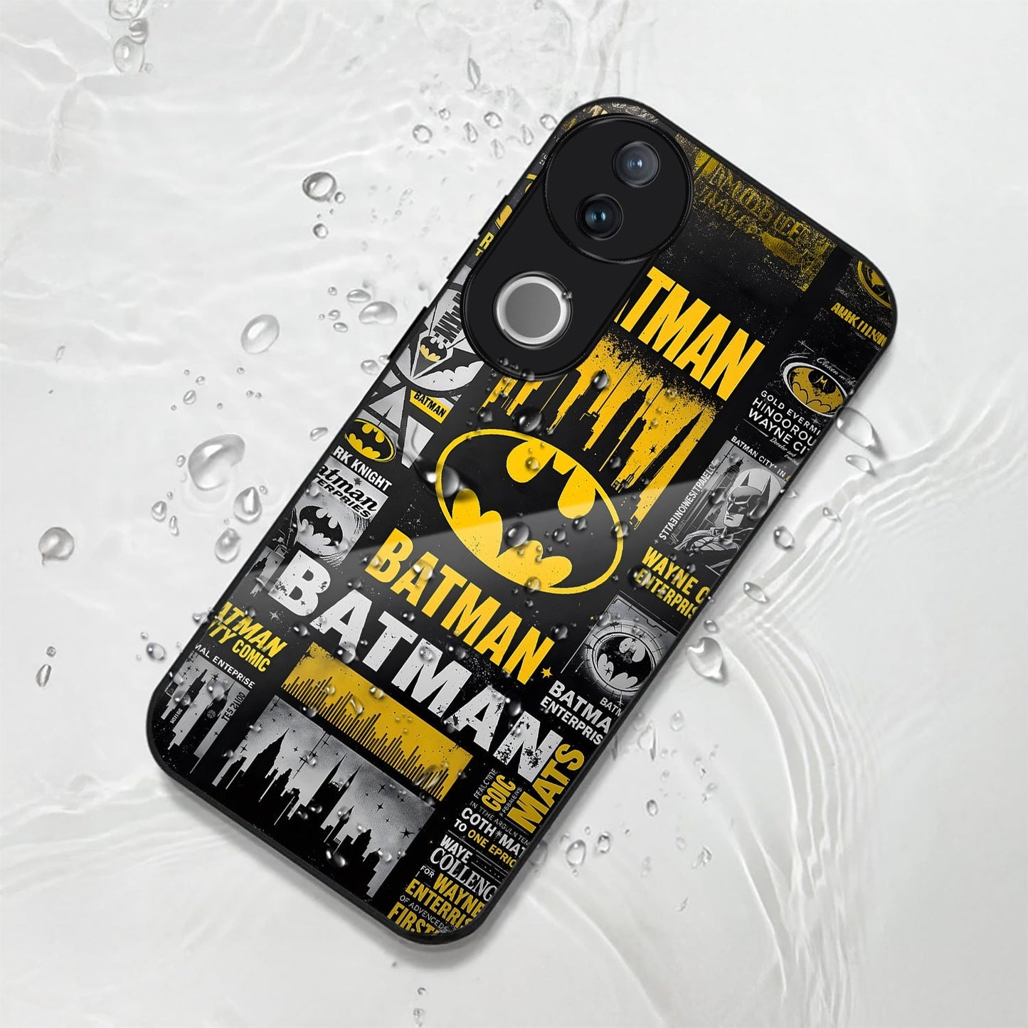 Vivo V50 5G Premium Acrylic Shockproof Glass Back Case (Dark Knight)