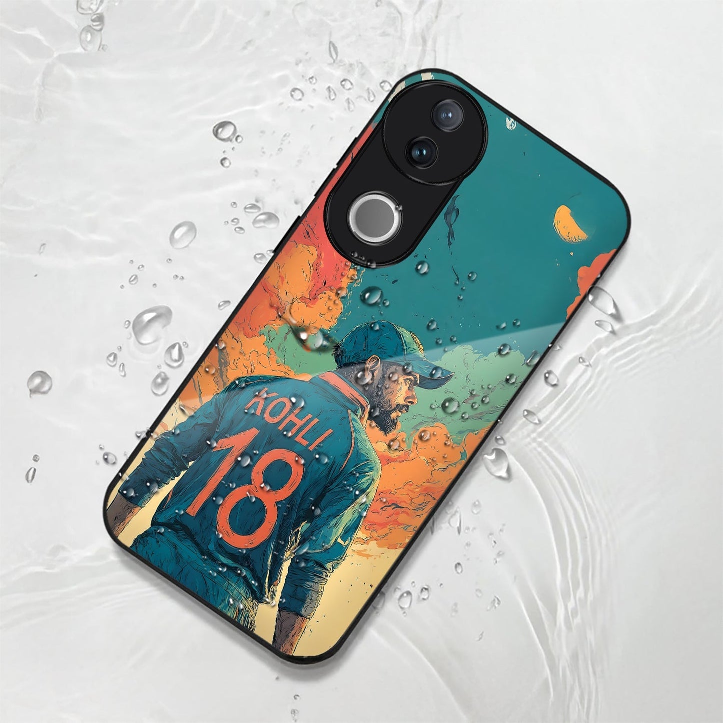 Vivo V50 5G Premium Acrylic Shockproof Glass Back Case (Legend Kohli)