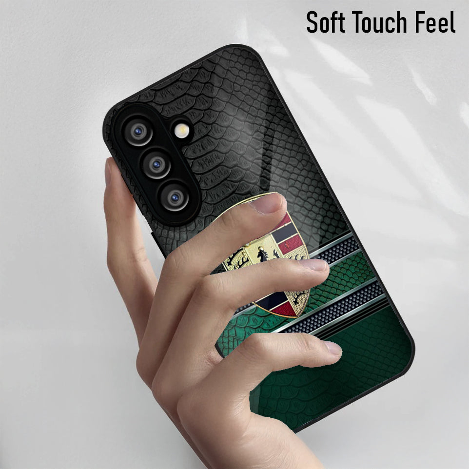 Samsung Galaxy A56 Premium Acrylic Shockproof Glass Back Case (Porsche Prestige)