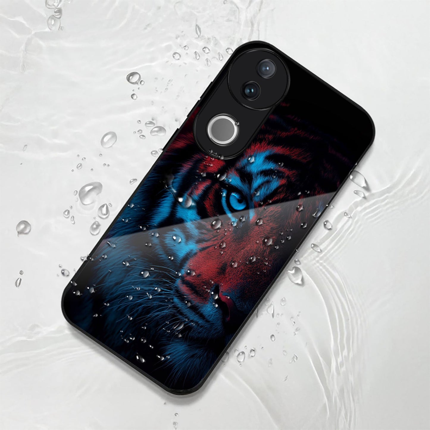 Vivo V50 5G Premium Acrylic Shockproof Glass Back Case (Neon Beast)