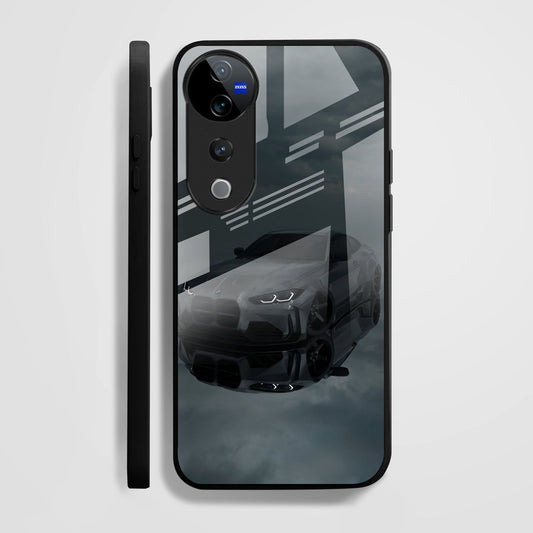 Vivo V40 Pro 5G Premium Acrylic Shockproof Glass Back Case ( Night Rider )