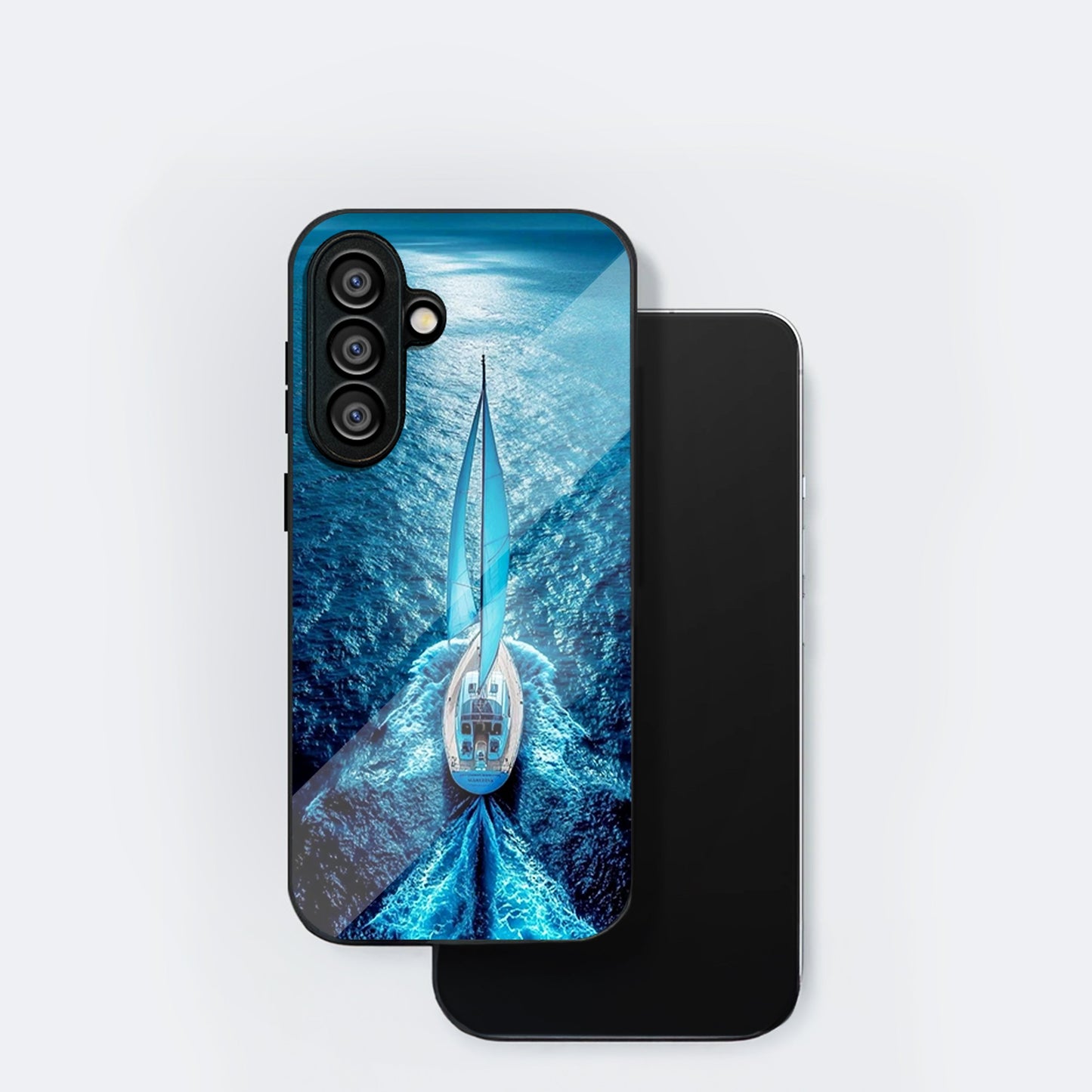 Samsung Galaxy A56 Premium Acrylic Shockproof Glass Back Case (Sail Surge)