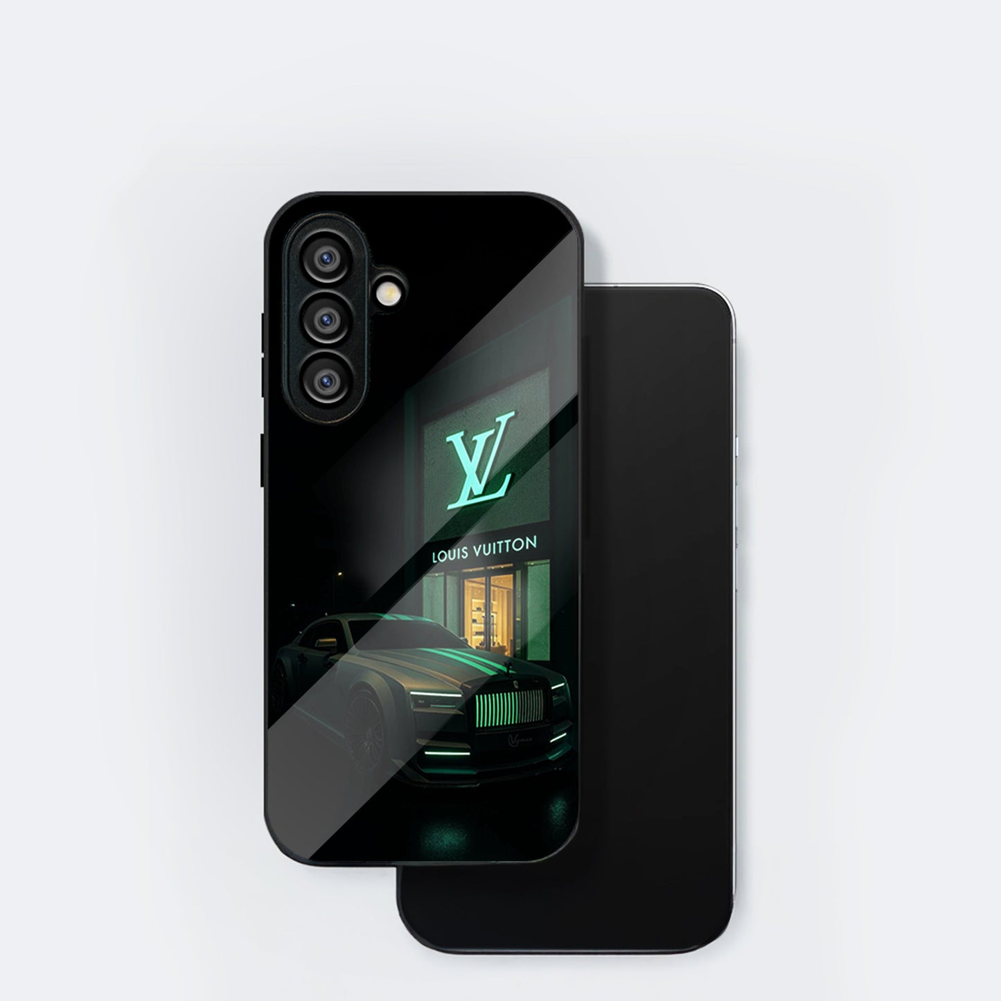 Samsung Galaxy A56 Premium Acrylic Shockproof Glass Back Case (Luxury Drive)