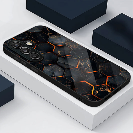 Samsung Galaxy A36 Premium Acrylic Shockproof Glass Back Case (FireGrid)