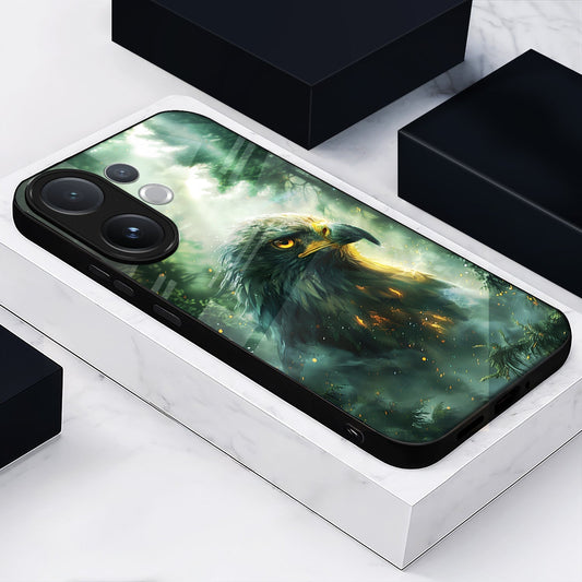 Vivo V60 5G Premium Acrylic Shockproof Glass Back Case (Eagle Case)