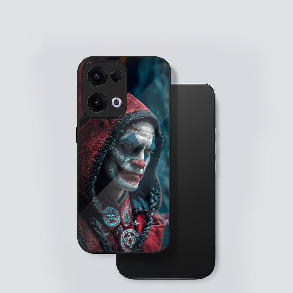 Oppo Reno 13 5G Premium Acrylic Shockproof Glass Back Case (Shadow Joker)