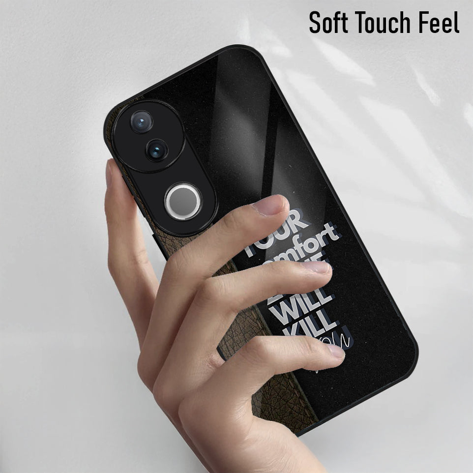 Vivo V50 5G Premium Acrylic Shockproof Glass Back Case (Comfort Zone)