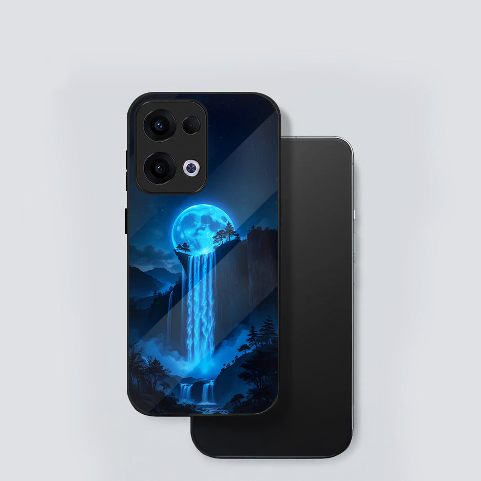 Oppo Reno 13 5G Premium Acrylic Shockproof Glass Back Case (Moonfall)