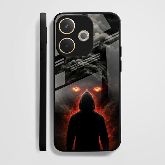 Oppo A5 Pro 5G Premium Acrylic Shockproof Glass Back Case (Dark Flame)