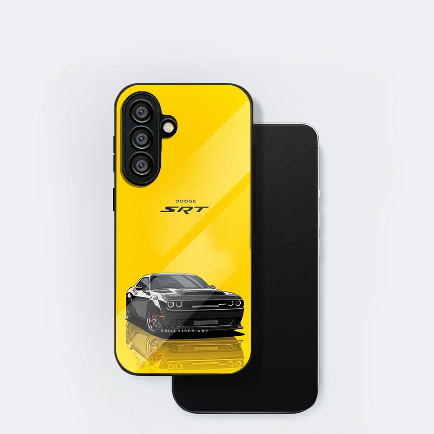 Samsung Galaxy A56 Premium Acrylic Shockproof Glass Back Case (Dodge SRT)