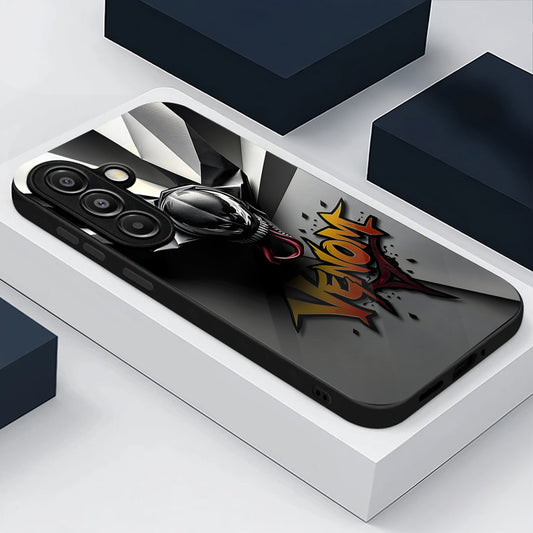 Samsung Galaxy A56 5G Premium Acrylic Shockproof Glass Back Case (Yellow Venom)