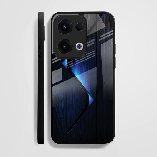 Oppo Reno 13 5G Premium Acrylic Shockproof Glass Back Case (Blue Gradient)