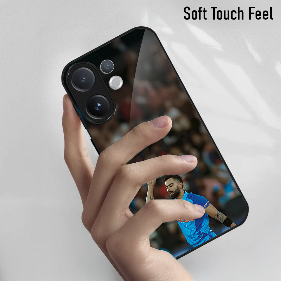 Vivo V60 5G Premium Acrylic Shockproof Glass Back Case (Virat Kohli)