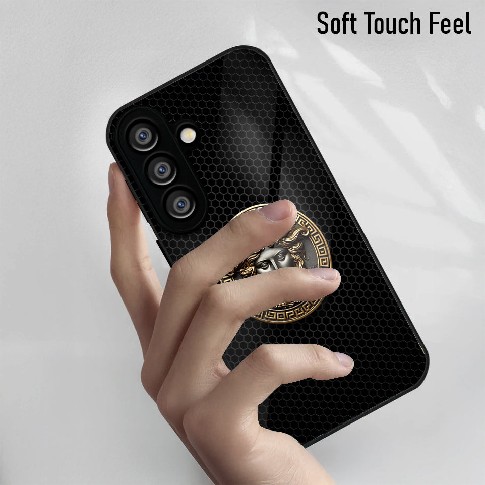 Samsung Galaxy A56 Premium Acrylic Shockproof Glass Back Case (Versace Case)