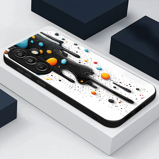 Samsung Galaxy A36 5G Premium Acrylic Shockproof Glass Back Case (Liquid Colour)