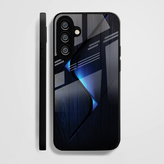 Samsung Galaxy A56 Premium Acrylic Shockproof Glass Back Case (Blue Gradient)