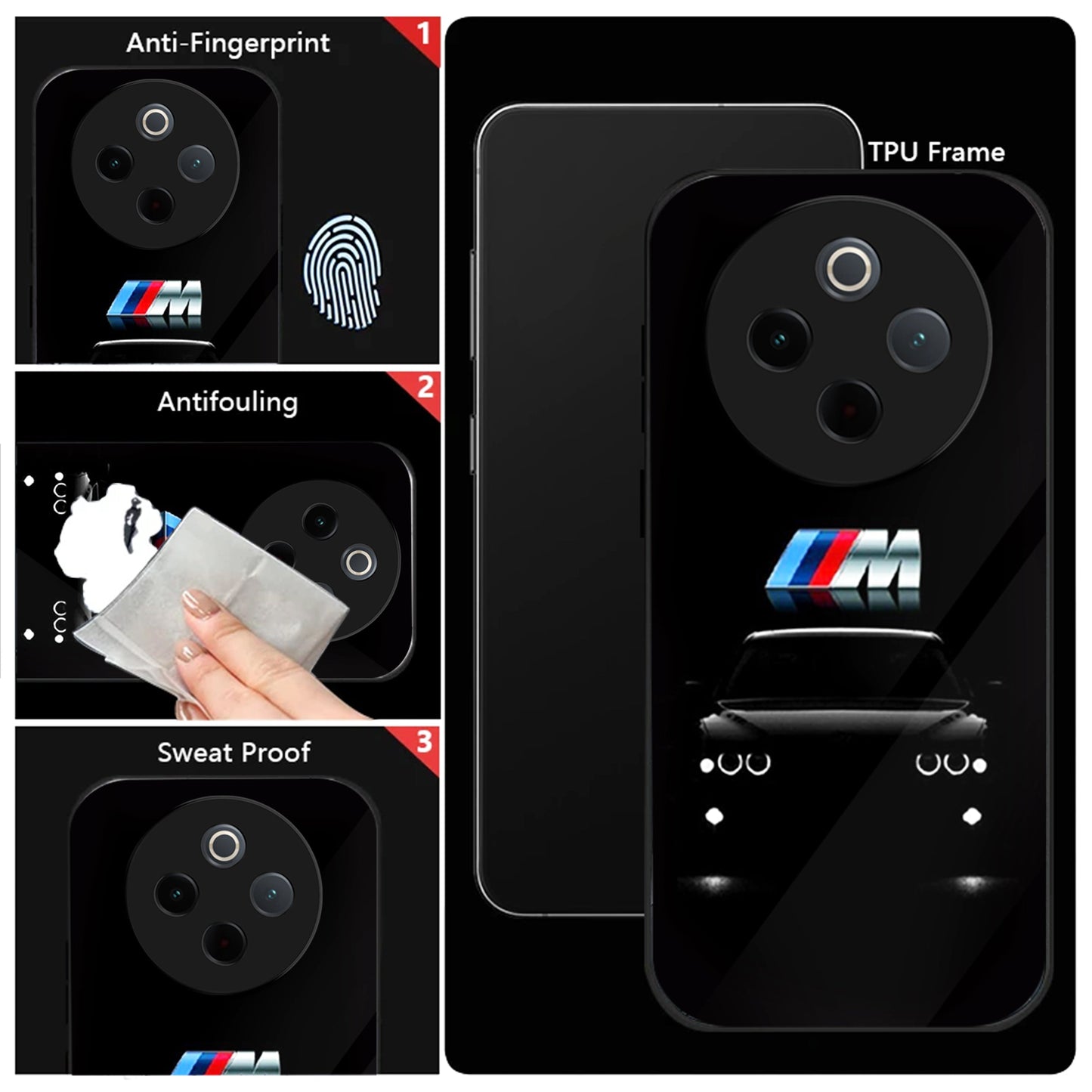 Vivo T4 5G Premium Acrylic Shockproof Glass Back Case (Motorsport Edition)