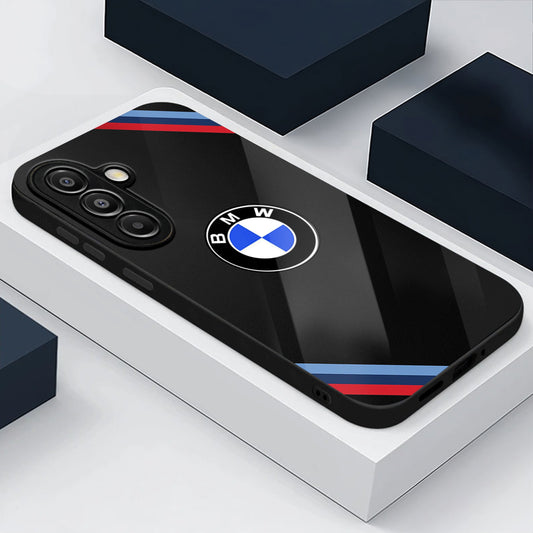 Samsung Galaxy A56 5G Premium Acrylic Shockproof Glass Back Case (Luxury BMW)