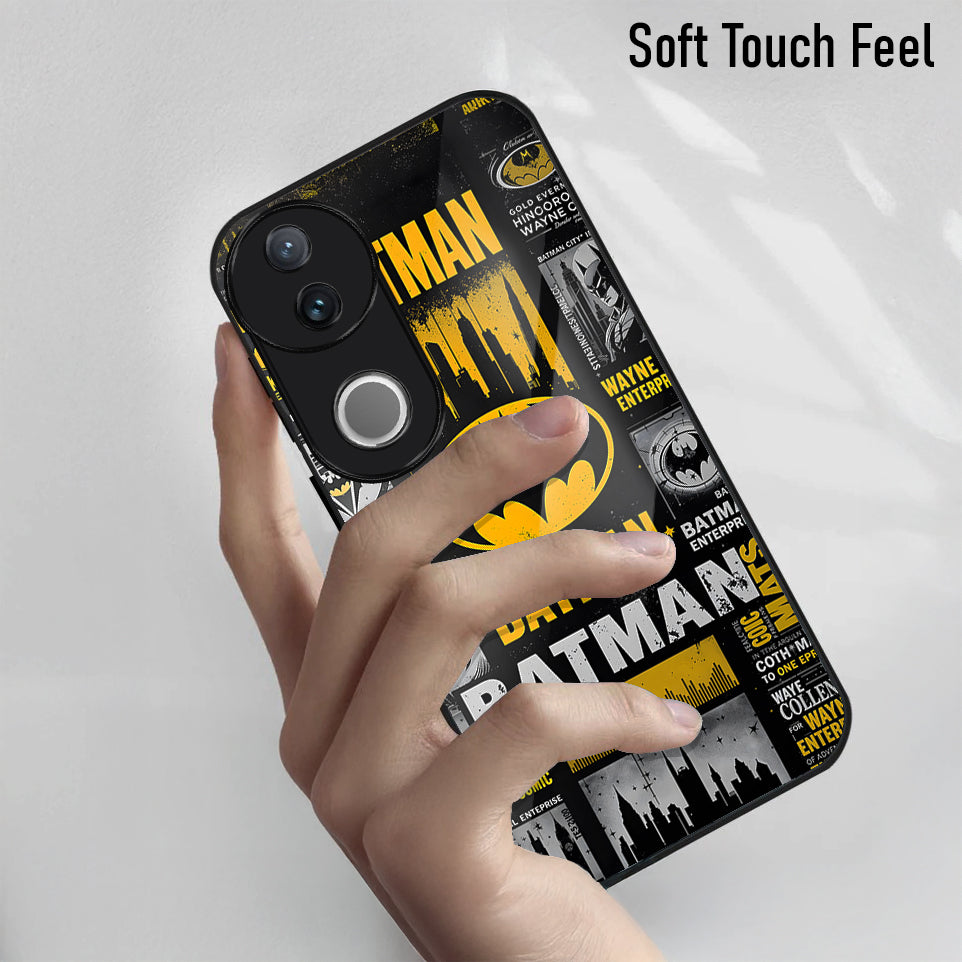 Vivo V50 5G Premium Acrylic Shockproof Glass Back Case (Dark Knight)