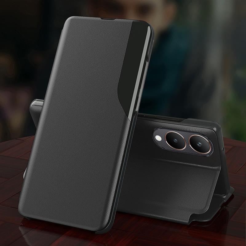 Vivo Y28 5G Luxury Half Window Leather Flip Case
