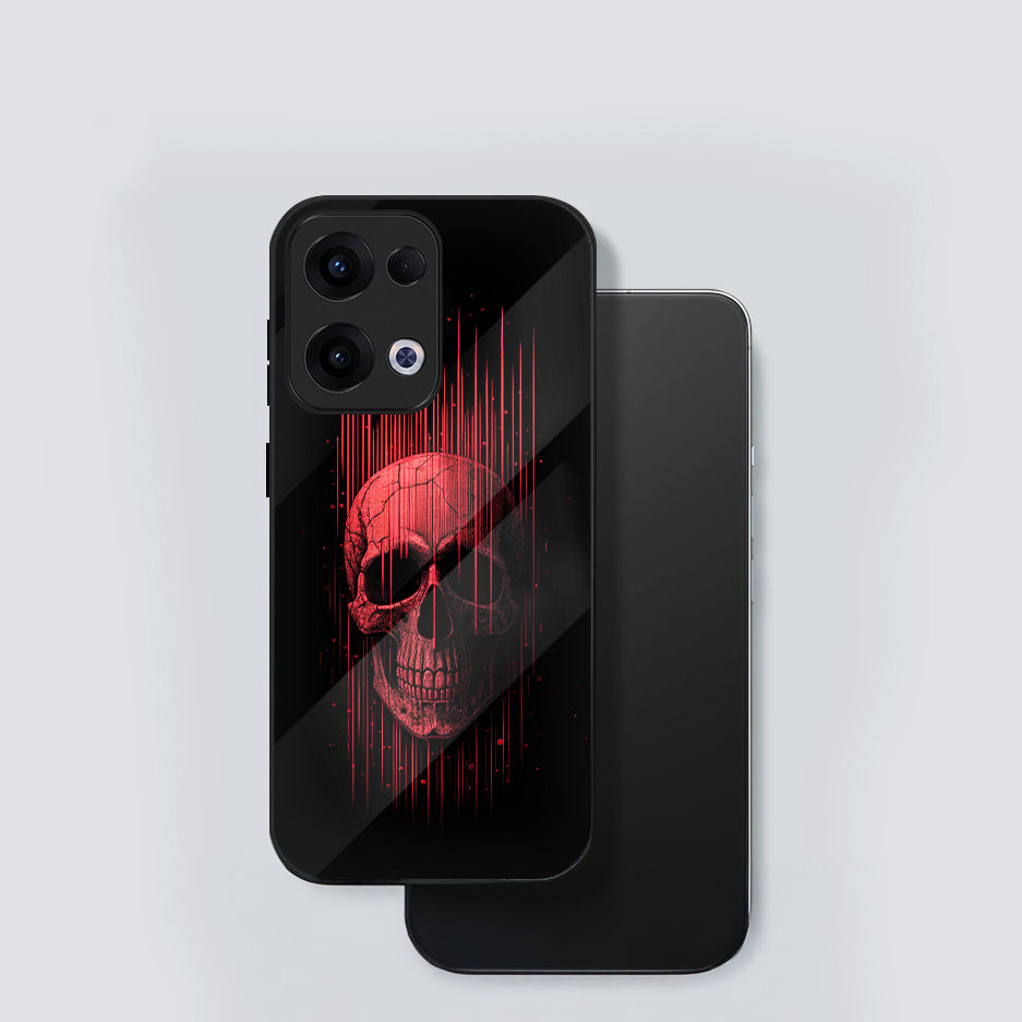 Oppo Reno 13 5G Premium Acrylic Shockproof Glass Back Case (Reaper)