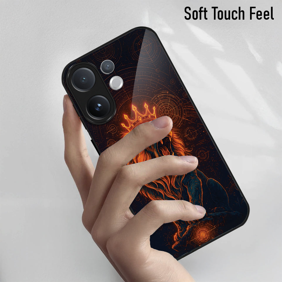 Vivo V60 5G Premium Acrylic Shockproof Glass Back Case (King of Cosmos)