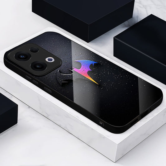 Oppo Reno 13 5G Premium Acrylic Shockproof Glass Back Case (BatGlow)