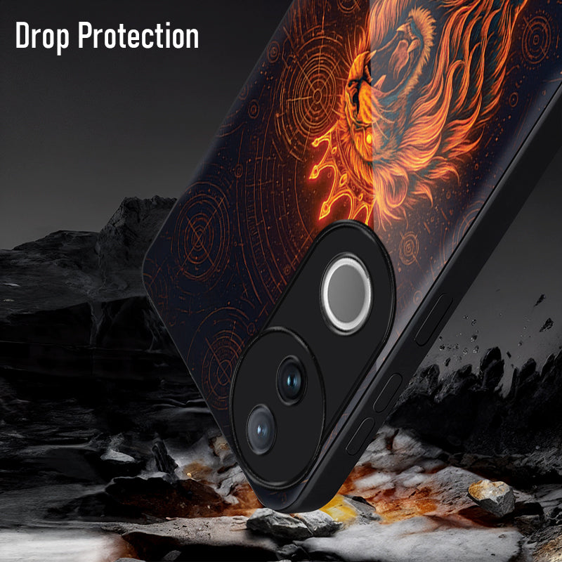 Vivo V50 5G Premium Acrylic Shockproof Glass Back Case (King of Cosmos)