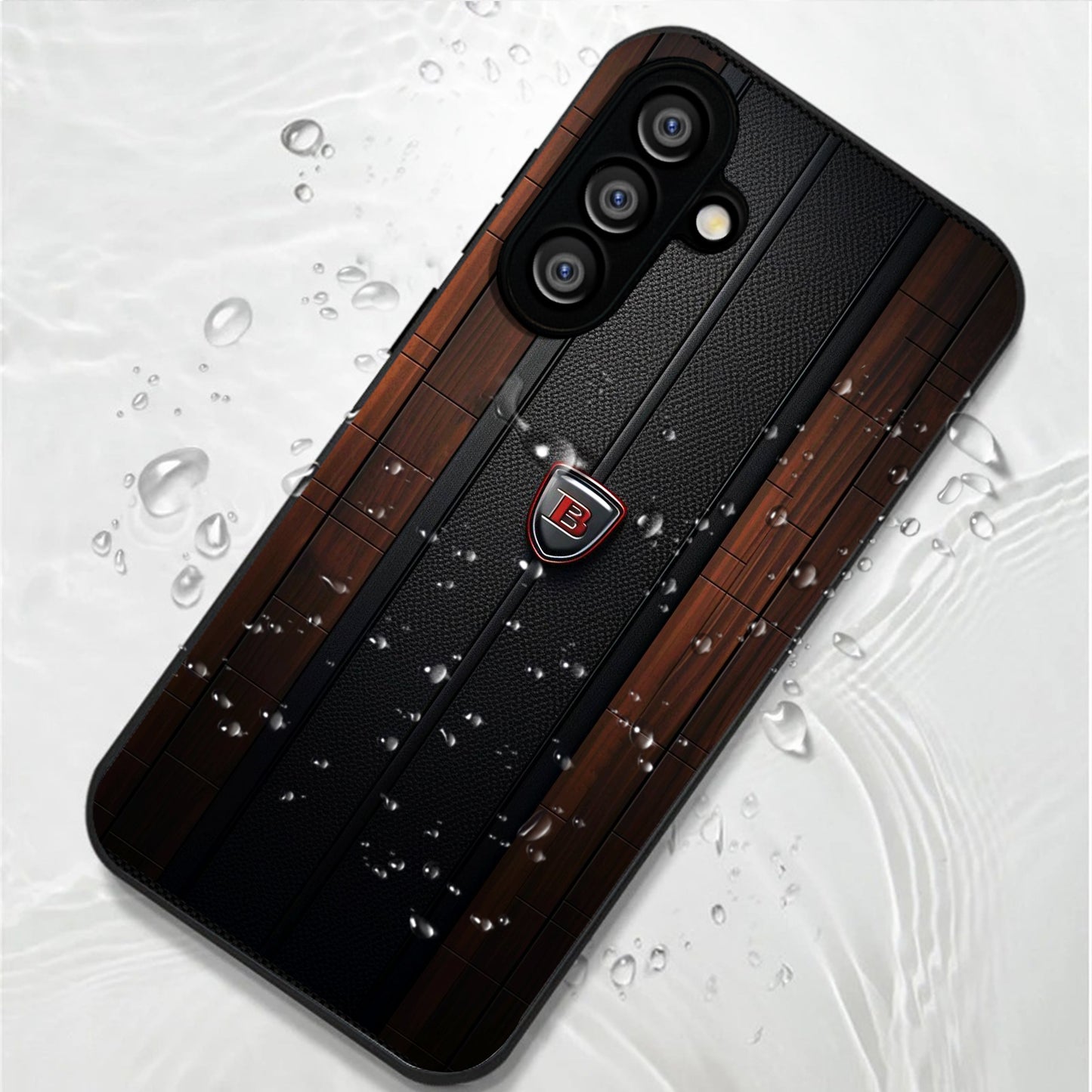 Samsung Galaxy A56 5G Premium Acrylic Shockproof Glass Back Case (Carbon Oak)