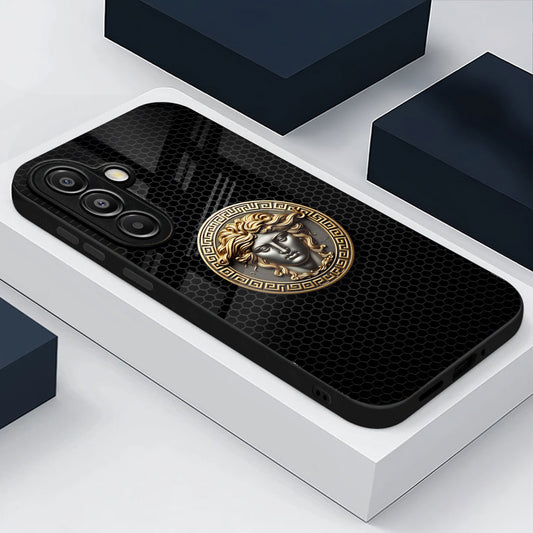 Samsung Galaxy A56 Premium Acrylic Shockproof Glass Back Case (Versace Case)