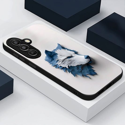 Samsung Galaxy A56 5G Premium Acrylic Shockproof Glass Back Case (Blue Wolf)