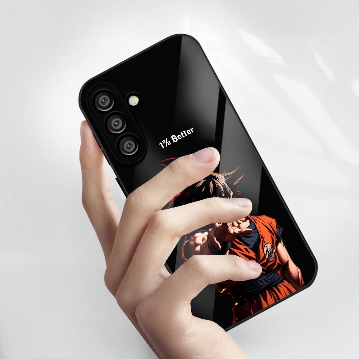 Samsung Galaxy A36 Premium Acrylic Shockproof Glass Back Case (Saiyan Spirit)