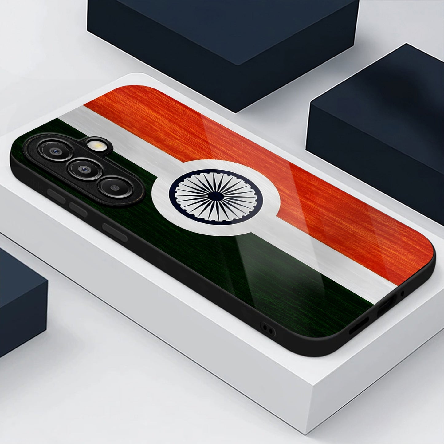 Samsung Galaxy A56 5G Premium Acrylic Shockproof Glass Back Case (India Pride)