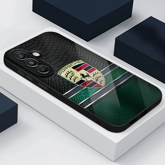 Samsung Galaxy A36 Premium Acrylic Shockproof Glass Back Case (Porsche Prestige)