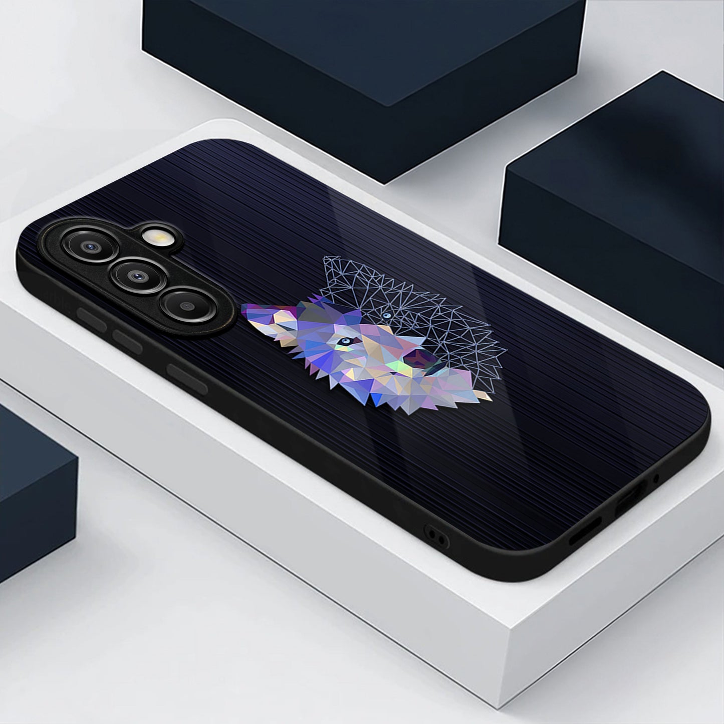 Samsung Galaxy A56 5G Premium Acrylic Shockproof Glass Back Case (Diamond Wolf)