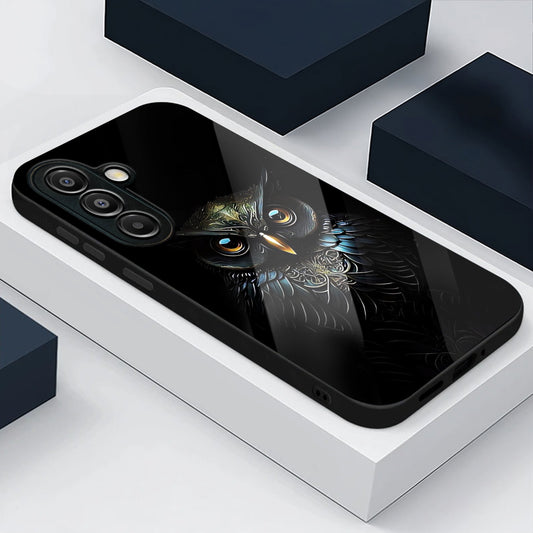 Samsung Galaxy A56 5G Premium Acrylic Shockproof Glass Back Case (Midnight Owl)