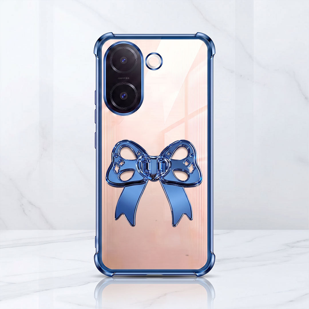 Vivo V60e 5G Stylish Bow Knot Transparent Shockproof Airbag Phone Case