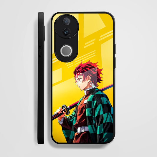 Vivo V50 5G Premium Acrylic Shockproof Glass Back Case (Sword Case)