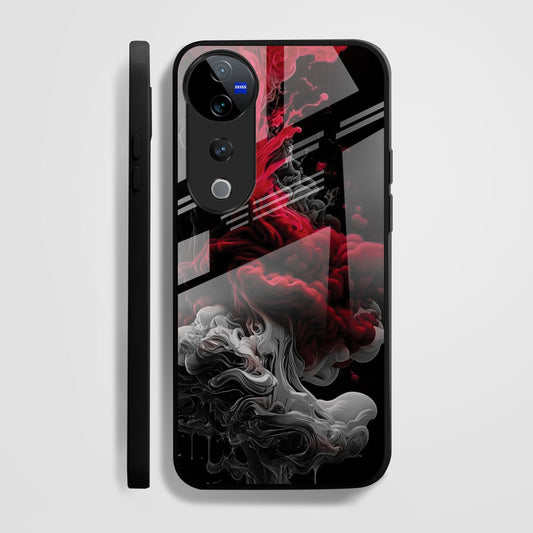 Vivo V40 Pro 5G Premium Acrylic Shockproof Glass Back Case (Infernal Drift)
