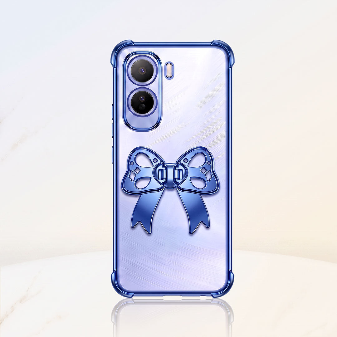 Vivo T5 Pro 5G Stylish Bow Knot Transparent Shockproof Airbag Phone Case