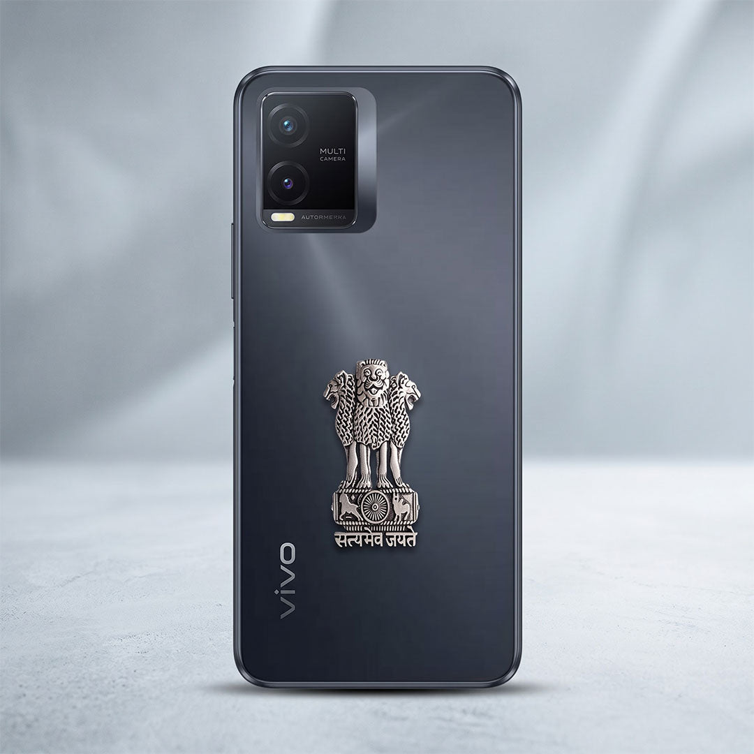 Vivo T1x 5G Compatible Satyamev Jayate 3D Metal Emblem Sticker