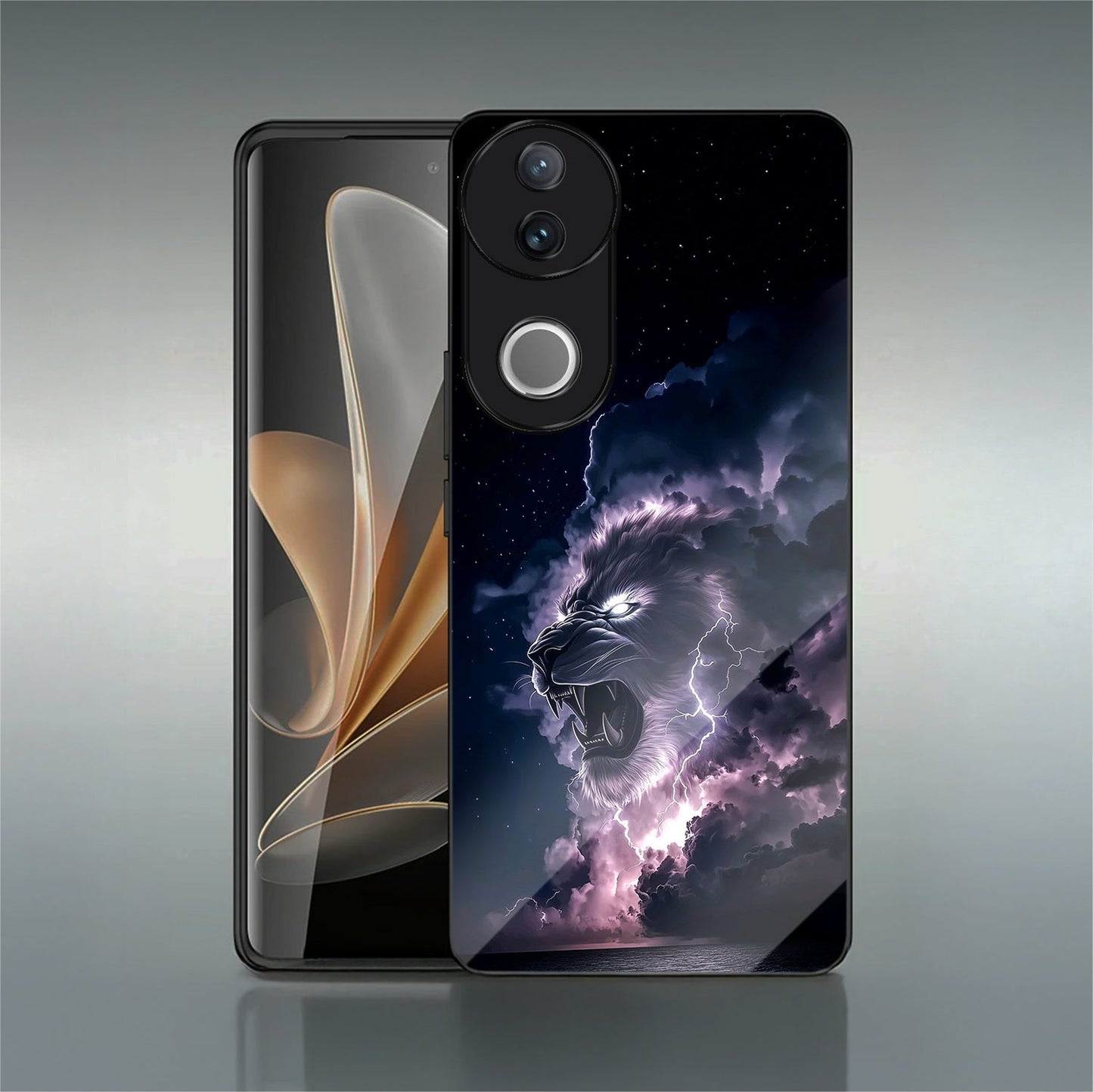 Vivo V50 5G Premium Acrylic Shockproof Glass Back Case (Storm King)