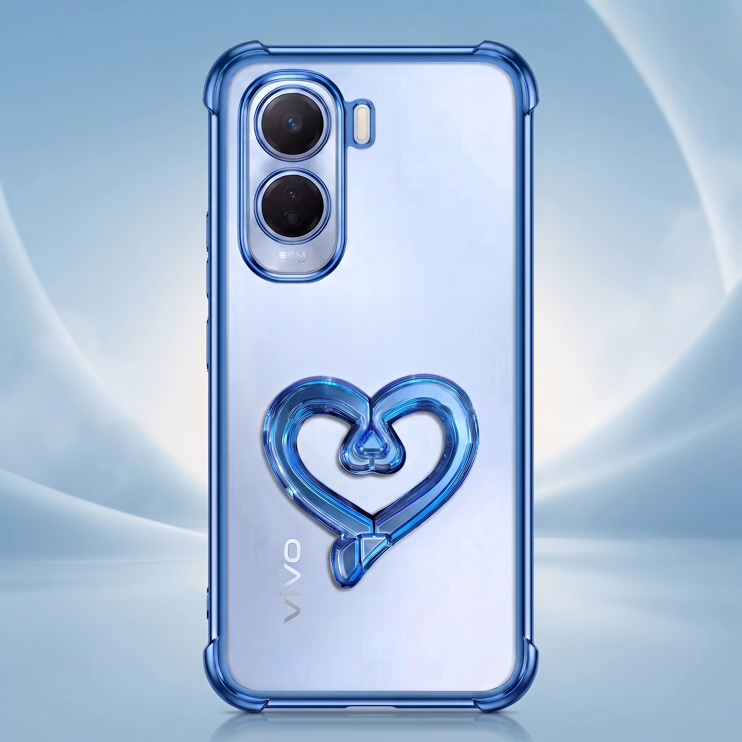 Vivo T5 Pro 5G Premium Heart Transparent Shockproof Airbag Phone Case