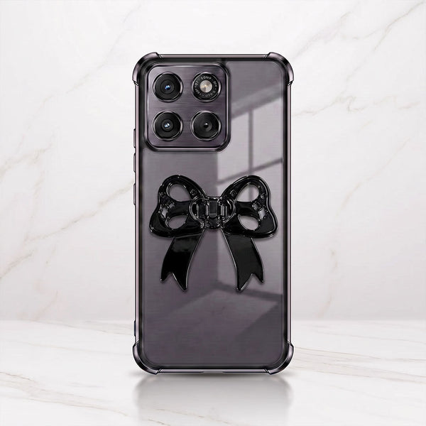 Motorola Edge 70 5G Stylish Bow Knot Transparent Shockproof Airbag Phone Case