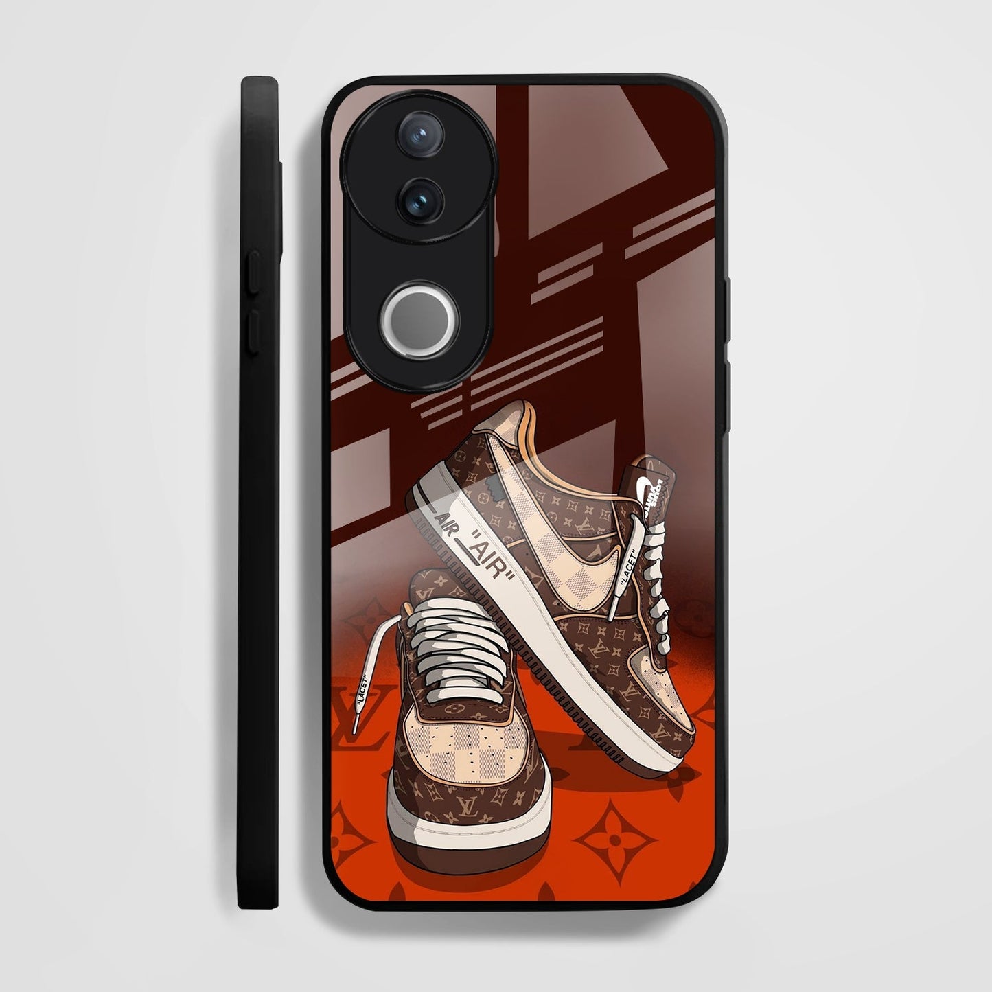 Vivo V50 5G Premium Acrylic Shockproof Glass Back Case (Sneaker)