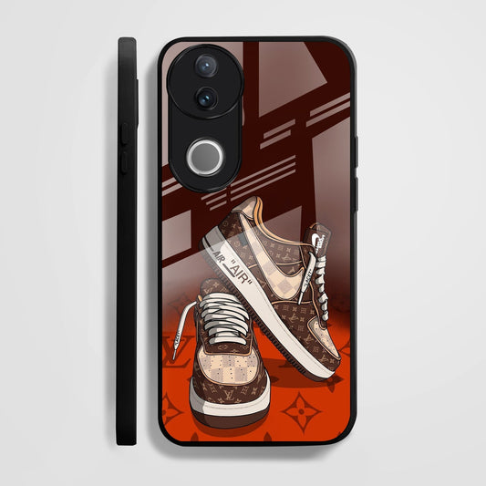 Vivo V50 5G Premium Acrylic Shockproof Glass Back Case (Sneaker)