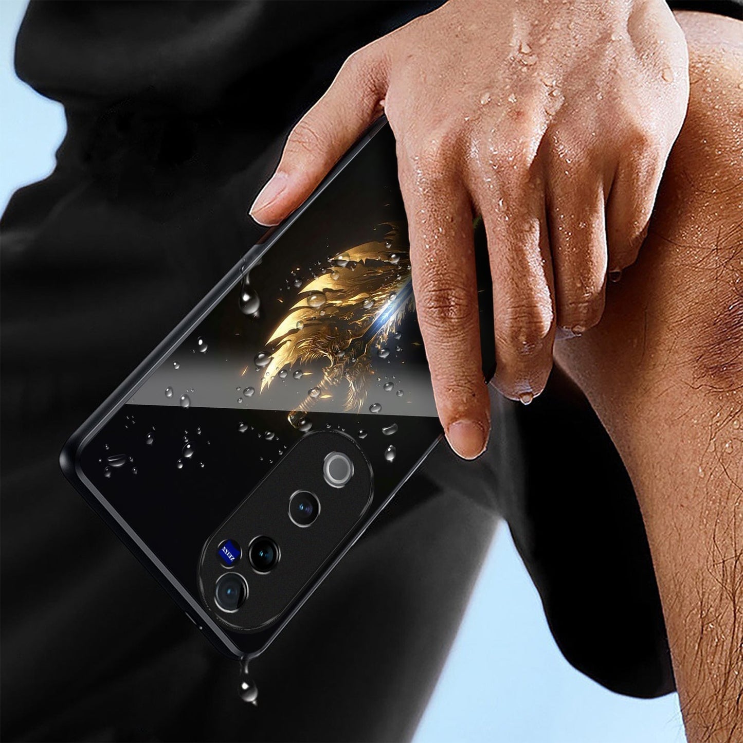 Vivo V40 Pro 5G Premium Acrylic Shockproof Glass Back Case (Eternal Sword)